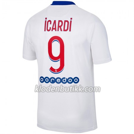 Paris Saint-Germain Mauro Icardi 9 Borte Fotballdrakt 2020-2021 Kortermet